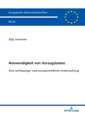 cover image of Notwendigkeit von Vorzugslasten